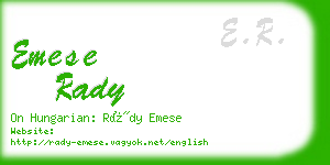 emese rady business card